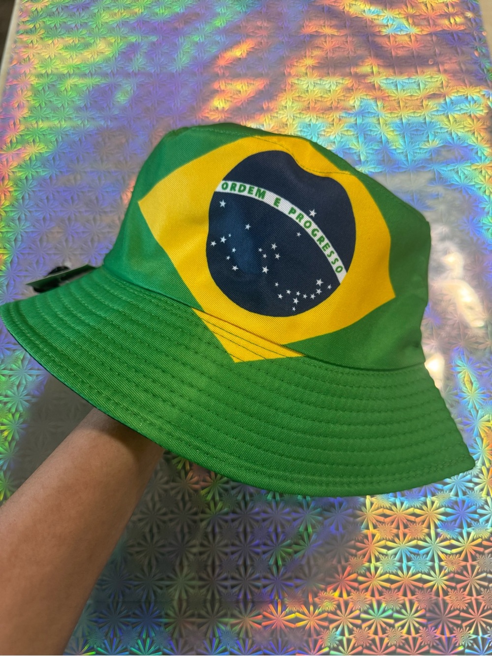 Brazil Flag Green Bucket Hat Brasil
